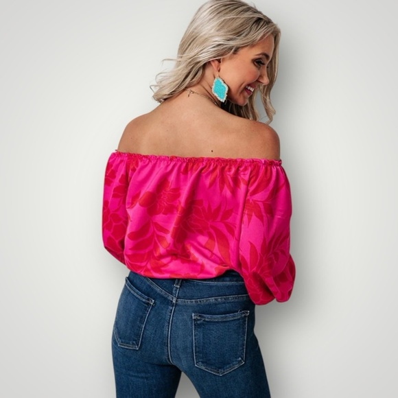 Entro Floral Bodysuit Pink Size Medium - Picture 4 of 10